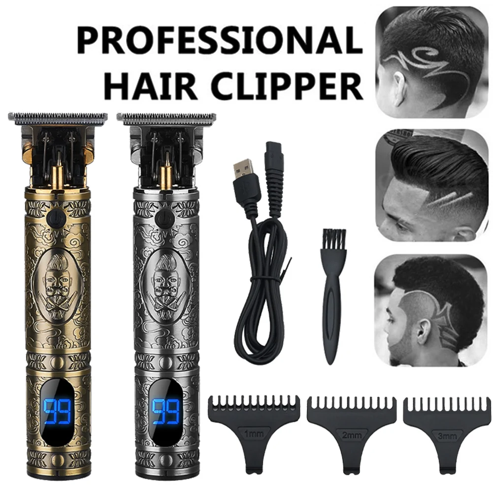 Cordless Retro Hair Clipper Rechargeable Outliner with LCD Close Cutting Hair Grooming Kit with 3 Guide Comb Cutting Trimmers
Cordless Retro Hair Clipper Rechargeable Outliner with LCD Close Cutting Hair Grooming Kit with 3 Guide Comb Cutting Trimmers
