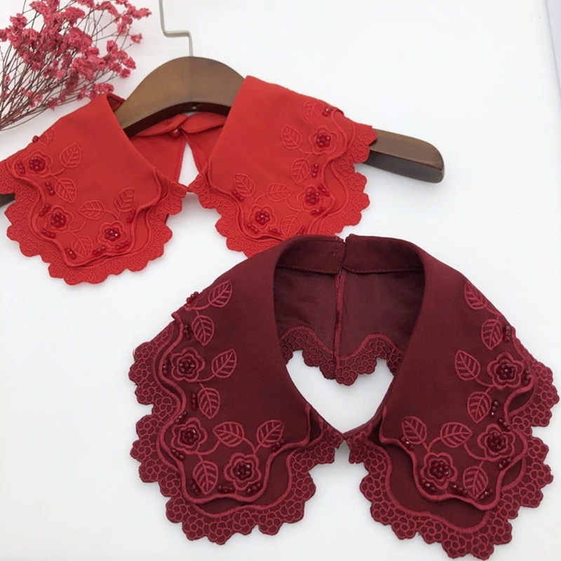 Women Multicolor Embroidery Fake Collar Shawl Wrap Handmade Faux Crystal Beading Half Shirt Necklace Decorative Capelet
Women Multicolor Embroidery Fake Collar Shawl Wrap Handmade Faux Crystal Beading Half Shirt Necklace Decorative Capelet