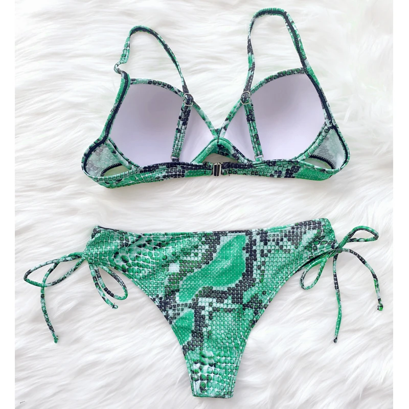 Mossha Underwired push up bikini 2021 Snake print swimsuit women's swimming suit String low waist swimwear Bathing suit Swimming
Mossha Underwired push up bikini 2021 Snake print swimsuit women's swimming suit String low waist swimwear Bathing suit Swimming