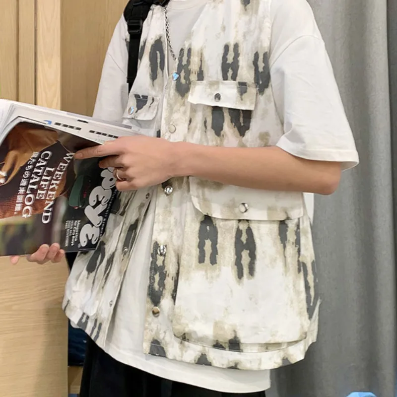 Spring Autumn Casual Vest Vest Men Korean Fashion Loose Denim Vest Men Harajuku Streetwear Retro Tie-dye Sleeveless Jacket Men
Spring Autumn Casual Vest Vest Men Korean Fashion Loose Denim Vest Men Harajuku Streetwear Retro Tie-dye Sleeveless Jacket Men