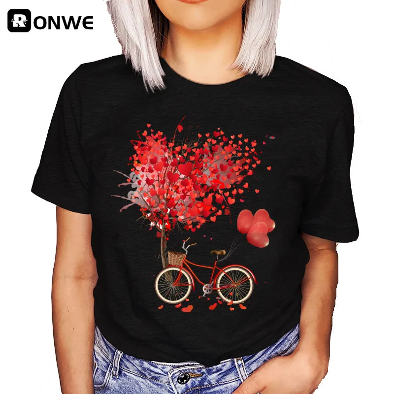 Bicycle Heart Tree Women Black T Shirt Girl Harajuku Korean Style Graphic Tops 2021 Kawaii Female T-shirt,Drop Ship
Bicycle Heart Tree Women Black T Shirt Girl Harajuku Korean Style Graphic Tops 2021 Kawaii Female T-shirt,Drop Ship