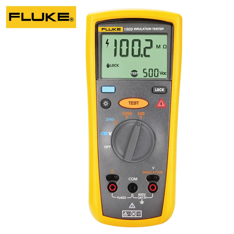 FLUKE 1503 Handheld High Precision 1000V High Voltage Insulation Tester Digital Multimeter
FLUKE 1503 Handheld High Precision 1000V High Voltage Insulation Tester Digital Multimeter