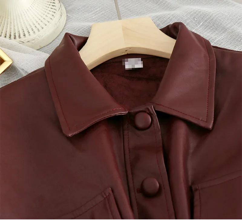 Slim Bow Belt Motorcycle Faux PU Leather Jacket Autumn New Turn-down Collar Women Tops Single Breasted Trench Coat 1H765 
Slim Bow Belt Motorcycle Faux PU Leather Jacket Autumn New Turn-down Collar Women Tops Single Breasted Trench Coat 1H765