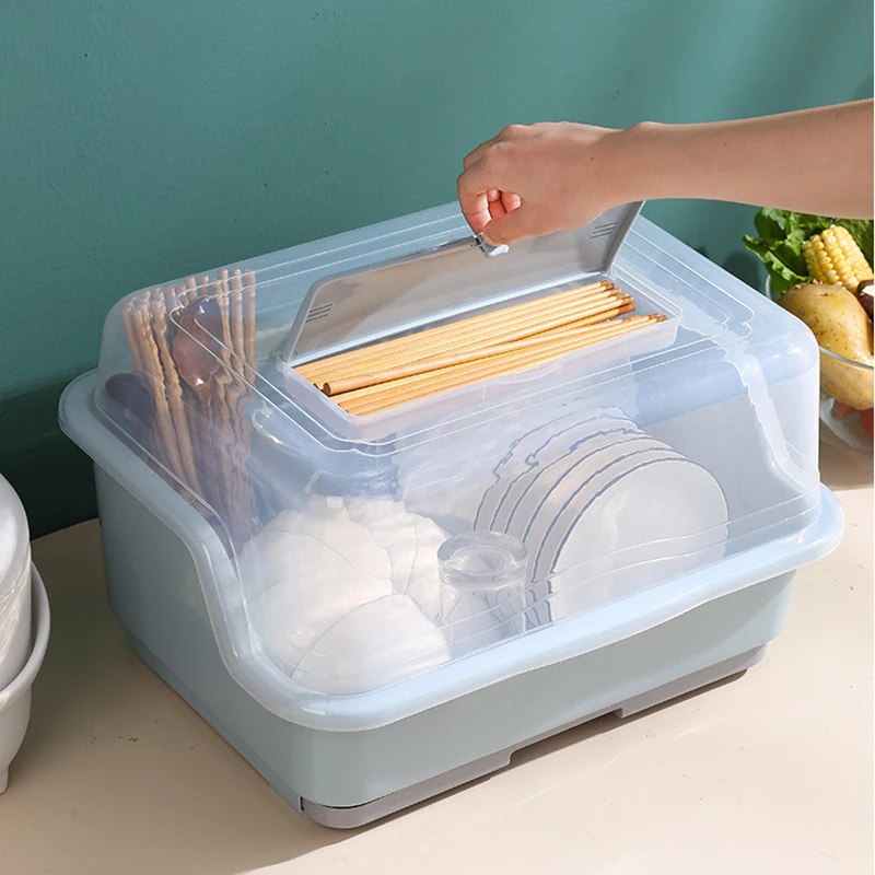 Dish Drainer Rack Dust-proof Plate Drying Rack with Lid Multi-grids Bowls Tableware Storage Box for Chopsticks Kitchen Organizer
Dish Drainer Rack Dust-proof Plate Drying Rack with Lid Multi-grids Bowls Tableware Storage Box for Chopsticks Kitchen Organizer