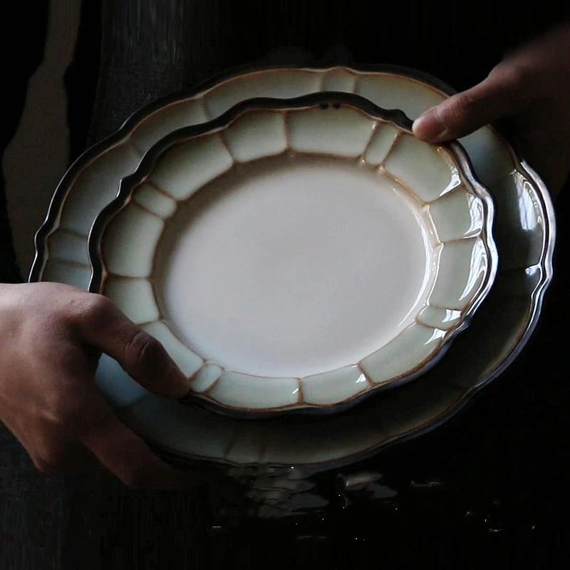 American Ceramic Tableware Retro White Black Border Kiln Change Glaze Technology Durable Fashion Plate Mug Salad Bowl Outfit
American Ceramic Tableware Retro White Black Border Kiln Change Glaze Technology Durable Fashion Plate Mug Salad Bowl Outfit