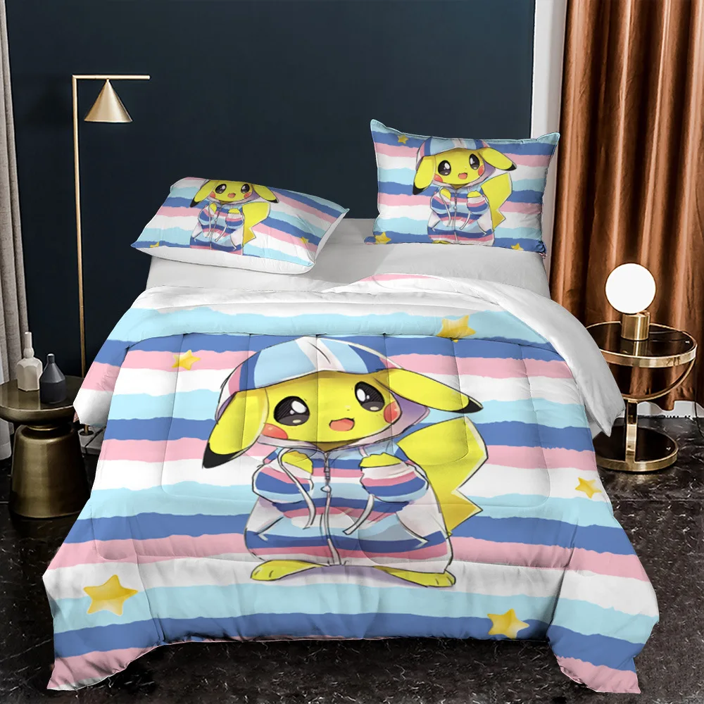 3D Print Duvet Down Cotton Comforter Set Anime Pikachu Series Summer Quilt Queen Size Lovely Quilting Blanket Winter Bedding Set
3D Print Duvet Down Cotton Comforter Set Anime Pikachu Series Summer Quilt Queen Size Lovely Quilting Blanket Winter Bedding Set