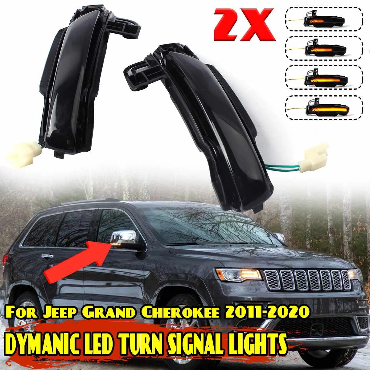 2x LED Flowing Side Rearview Mirror Light For Jeep For Grand Cherokee 2011-2020 Turn Signal Indicator Sequential Binker Lamp
2x LED Flowing Side Rearview Mirror Light For Jeep For Grand Cherokee 2011-2020 Turn Signal Indicator Sequential Binker Lamp
