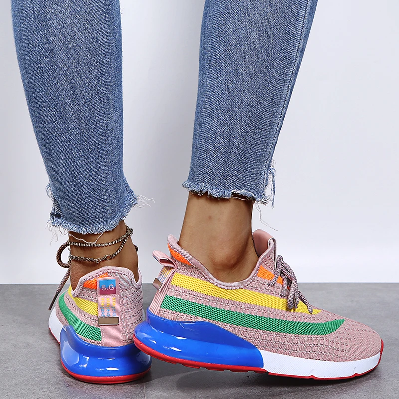 Breathable Mesh Running Shoes Women Platform Non-slip Round Toe Vulcanized Shoes Woman Flat Sneakers Shoes Zapatillas Mujer 2021 
Breathable Mesh Running Shoes Women Platform Non-slip Round Toe Vulcanized Shoes Woman Flat Sneakers Shoes Zapatillas Mujer 2021