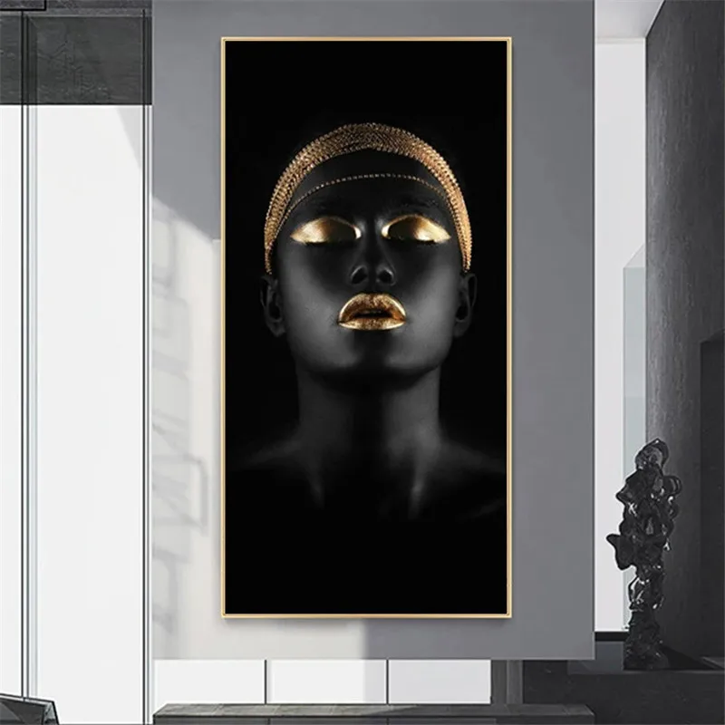 Black Woman Holding Jewelry Canvas Paintings on the Wall Art Posters and Prints African Woman Oil Art Pictures For Living Room
Black Woman Holding Jewelry Canvas Paintings on the Wall Art Posters and Prints African Woman Oil Art Pictures For Living Room