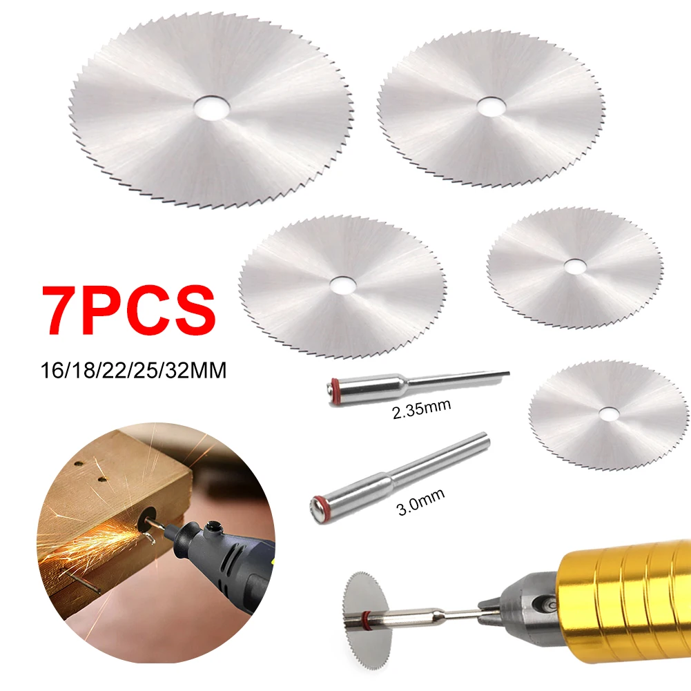 7Pcs Wood Saw Blades Disc Stainless Steel Metal Cutting Disc With Dremel Rotary Tools Wood Cutting Discs Drill Mandrel Cutoff
7Pcs Wood Saw Blades Disc Stainless Steel Metal Cutting Disc With Dremel Rotary Tools Wood Cutting Discs Drill Mandrel Cutoff