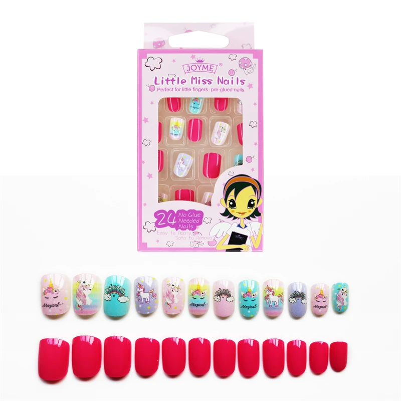 24pcs/Box Of Candy Color Cartoon Children's Nail Patch Self-Adhesive Full Coverage Detachable Fake Nails Cute Fashion Nail Tips
24pcs/Box Of Candy Color Cartoon Children's Nail Patch Self-Adhesive Full Coverage Detachable Fake Nails Cute Fashion Nail Tips
