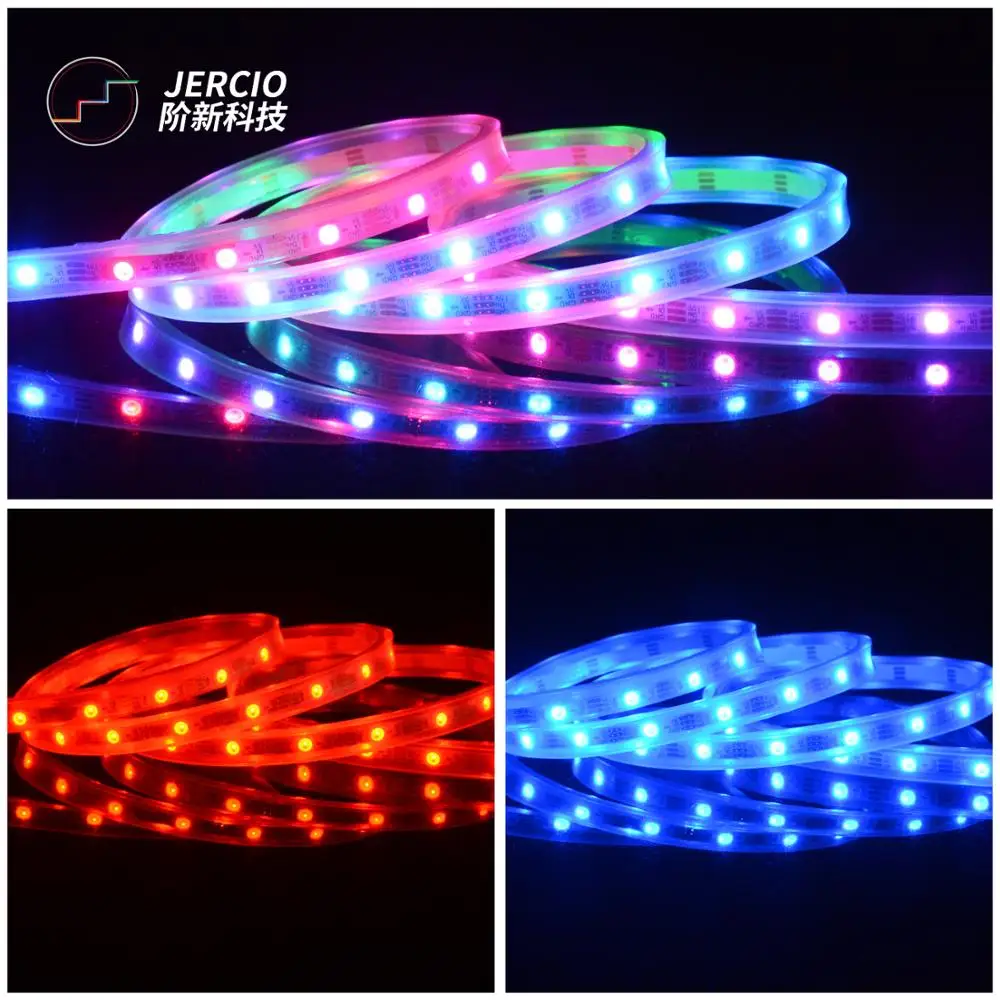 JERCIO 1505 WS2812b 3535 IC LED Strip Light 60/144/pixel/leds/m,Individually Addressable Smart RGB Waterproof IP30/65/67 DC5V
JERCIO 1505 WS2812b 3535 IC LED Strip Light 60/144/pixel/leds/m,Individually Addressable Smart RGB Waterproof IP30/65/67 DC5V