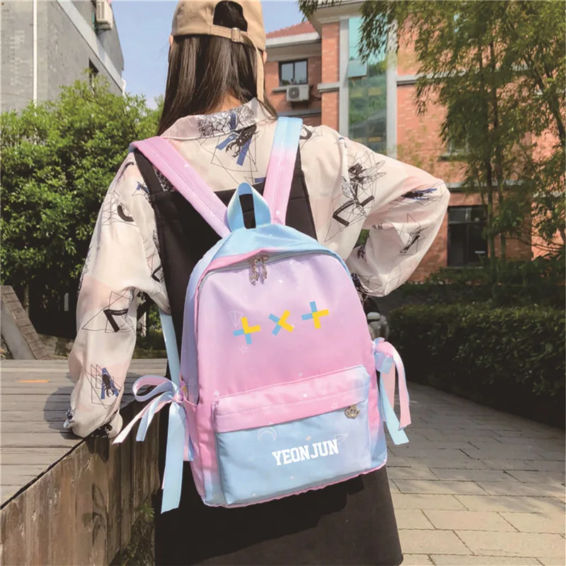 kpop TXT Powder blue gradient backpack schoolbag for teenage girls kpop TOMORROW X TOGETHER fashion backpack travel backpack
kpop TXT Powder blue gradient backpack schoolbag for teenage girls kpop TOMORROW X TOGETHER fashion backpack travel backpack