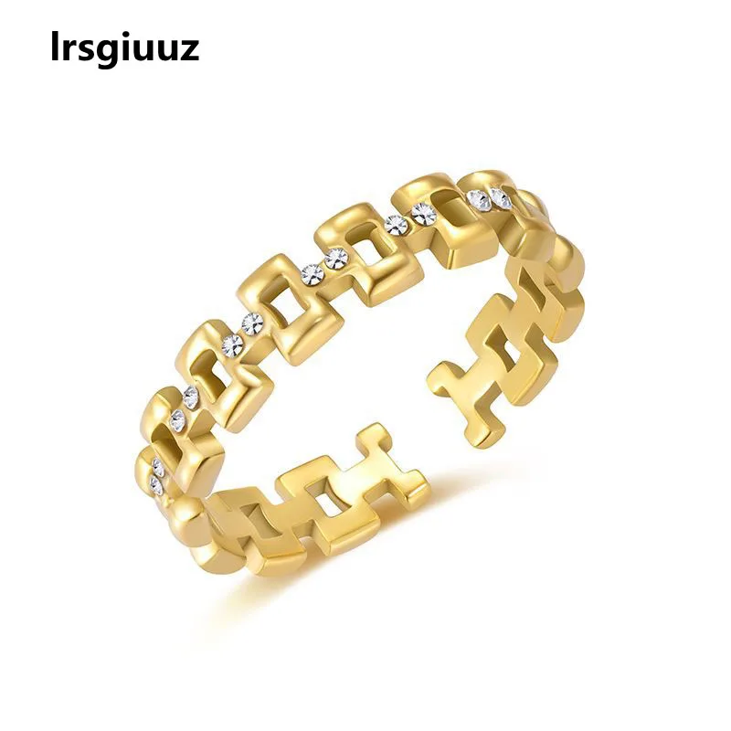 Stainless Steel Ring Does Not Fade, Fashionable Women's Diamond Embedded Index Finger Ring, Small Opening Adjustable Jewelry
Stainless Steel Ring Does Not Fade, Fashionable Women's Diamond Embedded Index Finger Ring, Small Opening Adjustable Jewelry