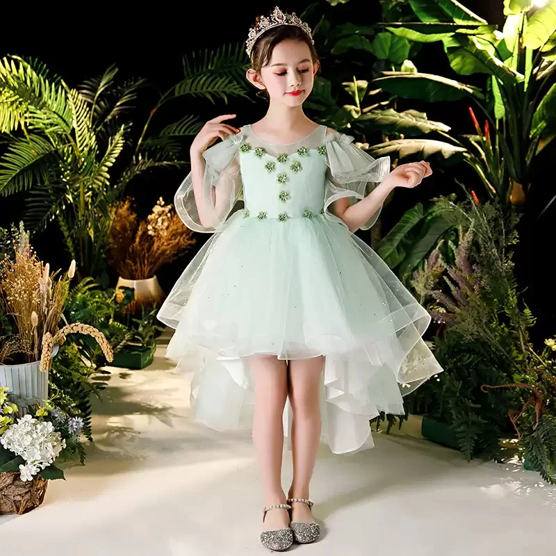 Flower Girl Dresses Crystal Appliques Sequined Pearls O-Neck Princess Knee-Length Tulle Off The Shoulder Kids Party Gown H448
Flower Girl Dresses Crystal Appliques Sequined Pearls O-Neck Princess Knee-Length Tulle Off The Shoulder Kids Party Gown H448