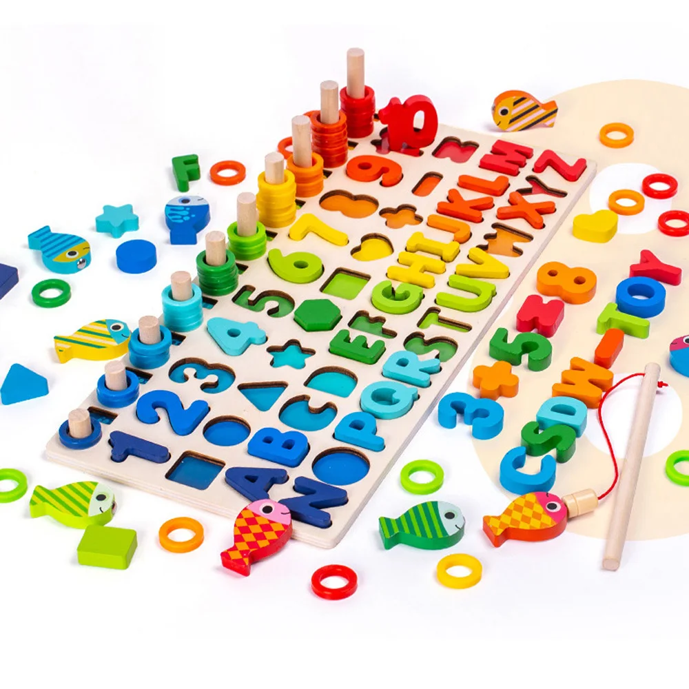 Children's Wooden Montessori Educational Toys Building Block Puzzle Fishing Count Number Digital Shape Matching Busy Board Toys
Children's Wooden Montessori Educational Toys Building Block Puzzle Fishing Count Number Digital Shape Matching Busy Board Toys