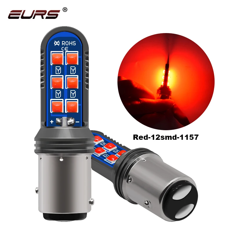 

EURS 2x 1156 LED BA15S P21W Canbus Error Free PY21W Auto Turn Signal Light 1157 BAY15D Flash Strobe LED Brake Backup Lamp 12V