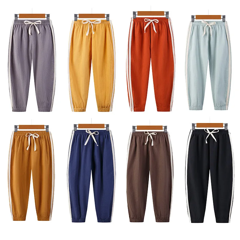 1-14 Yrs Boys Girls Sport Pants Spring Summer Cotton Casual Drawstring Pants Teenagers Kids Children Anti Mosquito Trousers
1-14 Yrs Boys Girls Sport Pants Spring Summer Cotton Casual Drawstring Pants Teenagers Kids Children Anti Mosquito Trousers