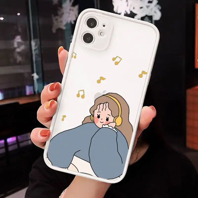 Aesthetic cartoon girl Phone Cases Matte transparent For White iPhone 12 Mini 11 Pro XR XS Max 7 8 Plus X Back Cover
Aesthetic cartoon girl Phone Cases Matte transparent For White iPhone 12 Mini 11 Pro XR XS Max 7 8 Plus X Back Cover