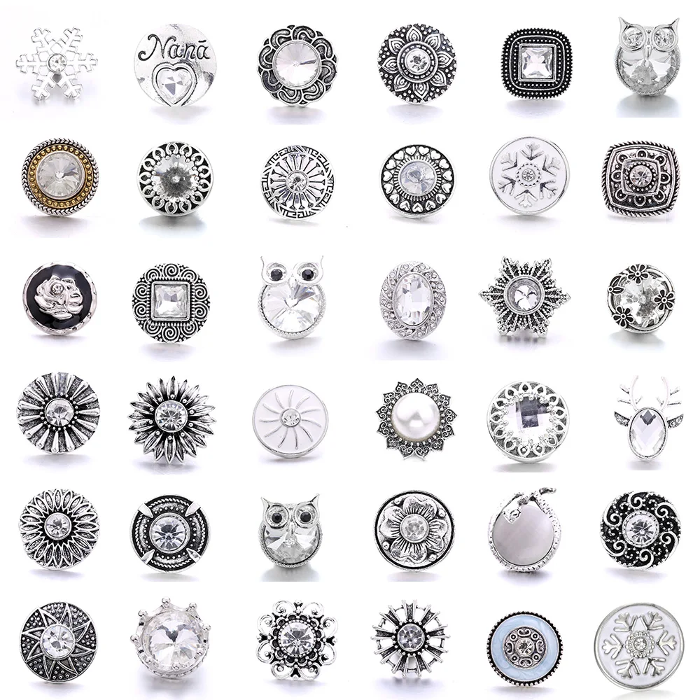 White Crystal 18mm Snap Button Jewelry Women's Fashion Bangle Necklace Luxury Jewelry Accessories 18MM Snap Button 5Pcs/Lot DIY
White Crystal 18mm Snap Button Jewelry Women's Fashion Bangle Necklace Luxury Jewelry Accessories 18MM Snap Button 5Pcs/Lot DIY