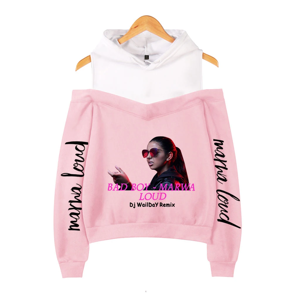 Marwa Loud Sweatshirts French pop singer Logo Women Off-shoulder Hoodies Cute Women's Clothes Autumn/winter Le Women-Clothes
Marwa Loud Sweatshirts French pop singer Logo Women Off-shoulder Hoodies Cute Women's Clothes Autumn/winter Le Women-Clothes