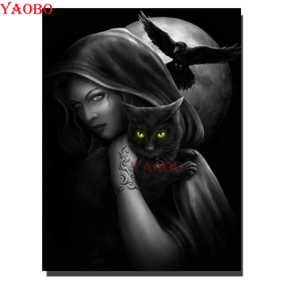DIY Diamond Painting Beauty And Black Cat Full Square/Round Embroidery Rhinestones Cross Stitch Needlwork Halloween Witch
DIY Diamond Painting Beauty And Black Cat Full Square/Round Embroidery Rhinestones Cross Stitch Needlwork Halloween Witch