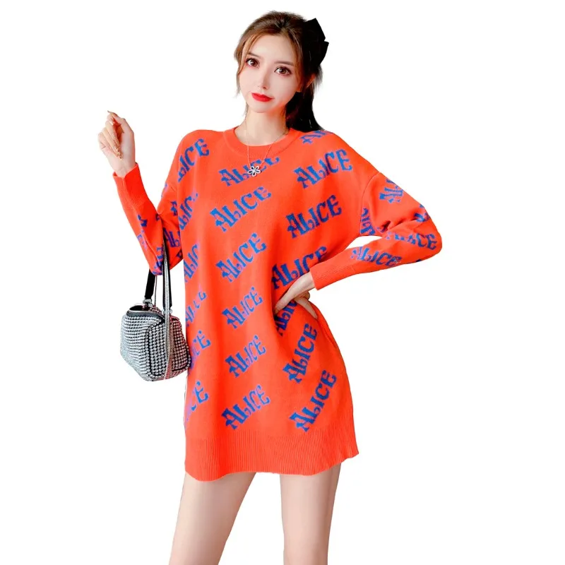 Round Neck Letter Pullover Sweater Autumn and Winter New Women's Temperament Loose and Thin Mid-length Base Sweater GX1369
Round Neck Letter Pullover Sweater Autumn and Winter New Women's Temperament Loose and Thin Mid-length Base Sweater GX1369