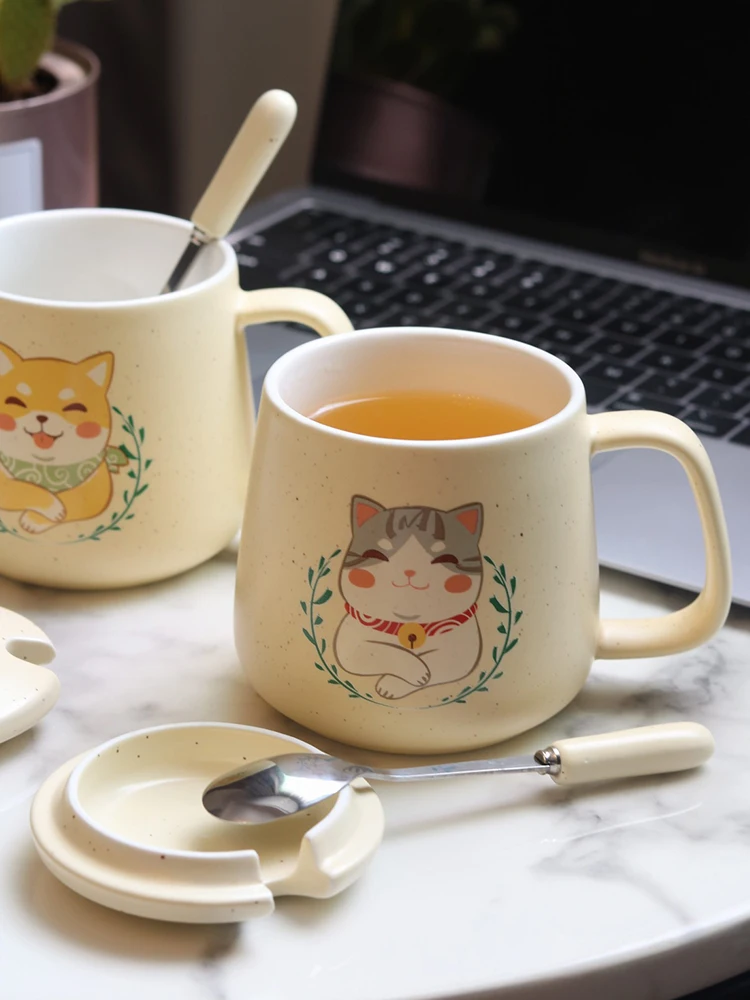 Кофейная кружка с изображениями животных большая чашка японские чашки и кружки