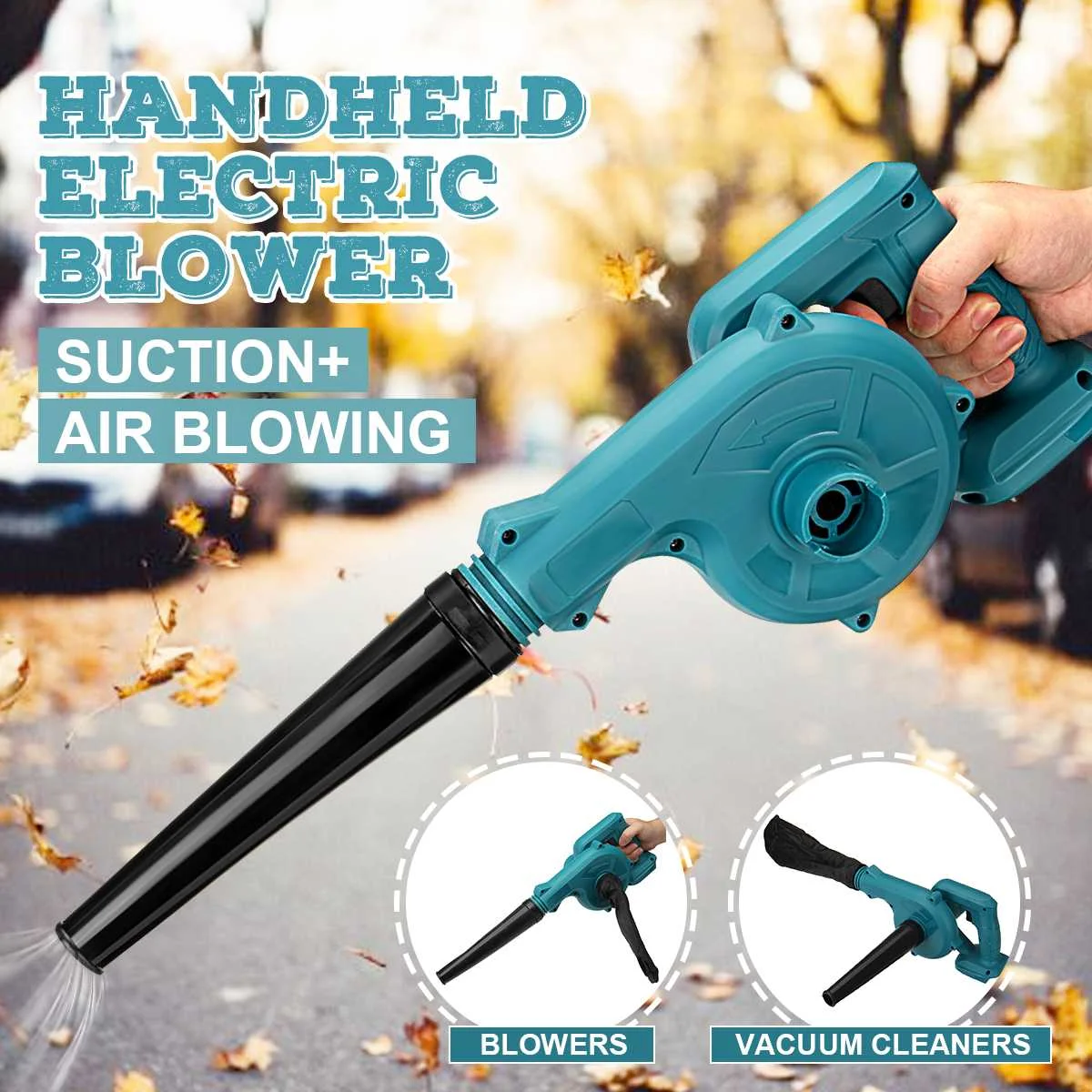 Electric Handheld Cordless Air Blower Vacuum Dust Cleaner Leaf Blower House Cleaning Blowing Suction For Makita 18V Batteries
Electric Handheld Cordless Air Blower Vacuum Dust Cleaner Leaf Blower House Cleaning Blowing Suction For Makita 18V Batteries