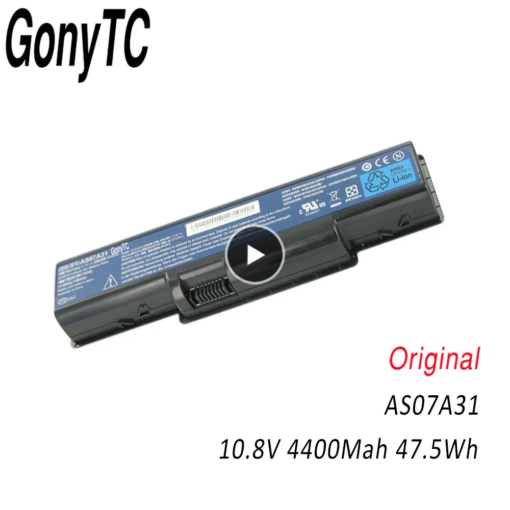 GONYTC AS07A31 Battery For Acer For Aspire 2930G 4740G 5738G 4930 5735 5740 AS07A32 AS07A41 AS07A42 AS07A51 AS07A52
GONYTC AS07A31 Battery For Acer For Aspire 2930G 4740G 5738G 4930 5735 5740 AS07A32 AS07A41 AS07A42 AS07A51 AS07A52