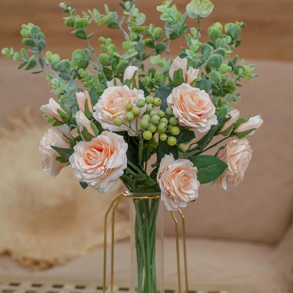 Artificial Flower Eucalyptus Rose Home Decoration Wedding Bouquets Indoor Dining Table Road Lead Ornaments Photography Ornaments
Artificial Flower Eucalyptus Rose Home Decoration Wedding Bouquets Indoor Dining Table Road Lead Ornaments Photography Ornaments