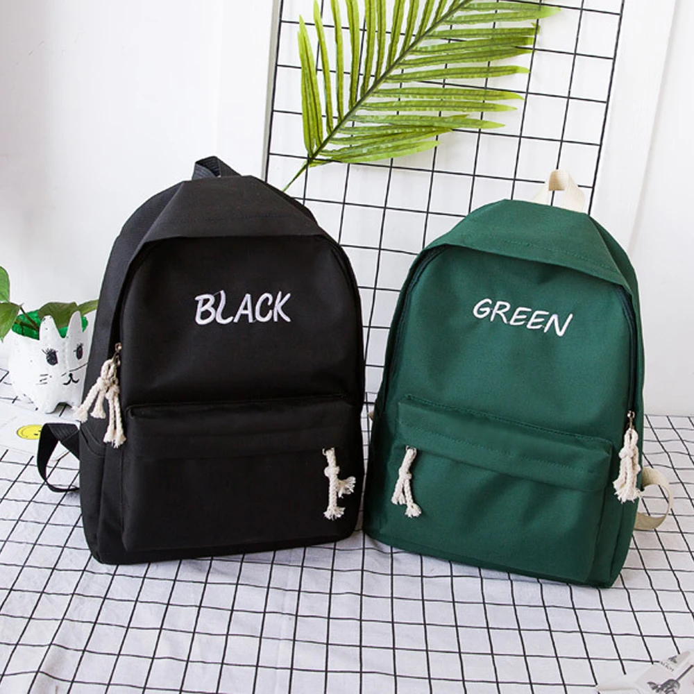 Large Capacity Bag For Women Letter embroidery backpack Canvas Zipper cute Teenager Girl School Bags backpacks mochila feminina
Large Capacity Bag For Women Letter embroidery backpack Canvas Zipper cute Teenager Girl School Bags backpacks mochila feminina