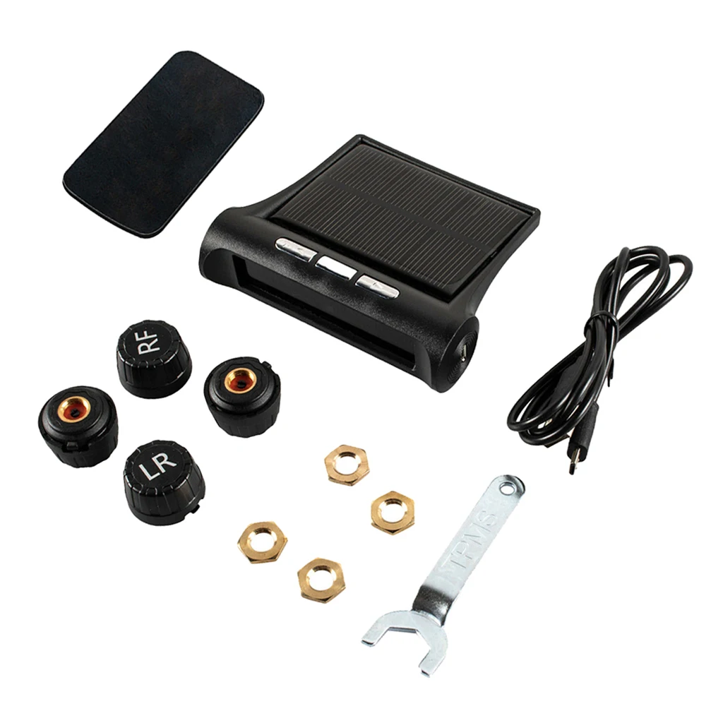 Система контроля давления в шинах TPMS на солнечной батарее + комплект с 4 внешними датчиками
Система контроля давления в шинах TPMS на солнечной батарее + комплект с 4 внешними датчиками