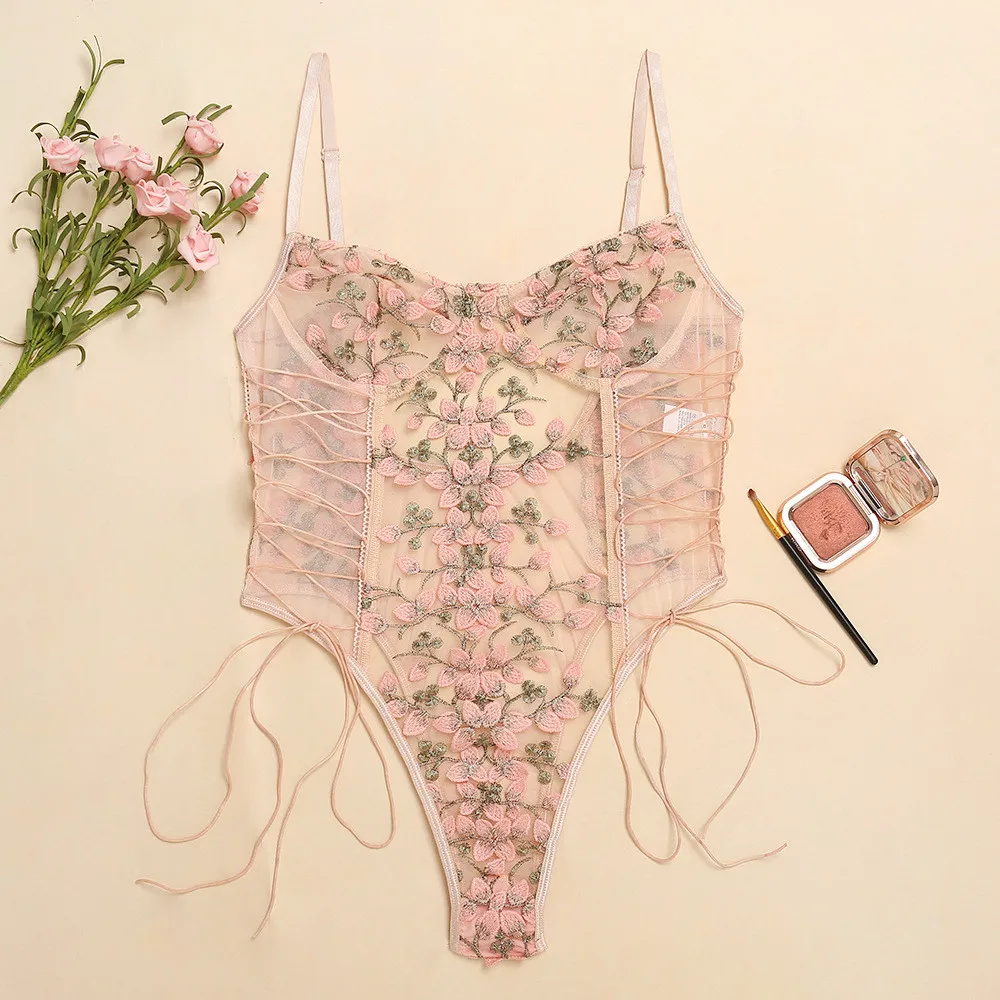 Sexy Lingerie Women Floral Embroidery Bodysuit Teddies Push Up Lace Exotic Ladies Spaghetti Strap Lenceria Transparent Bodysuits
Sexy Lingerie Women Floral Embroidery Bodysuit Teddies Push Up Lace Exotic Ladies Spaghetti Strap Lenceria Transparent Bodysuits