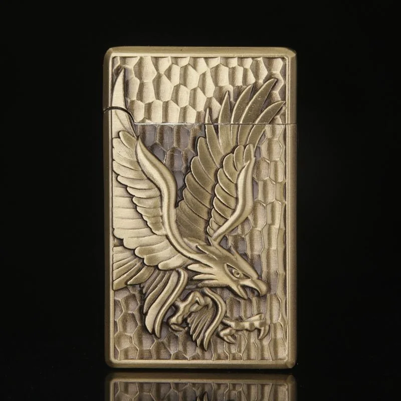 Eagle Double Into Inflatable Lighter Bronze Metal Creative Lighter Good Gift for Men Cool Windproof Lighter Tobacco Accessories
Eagle Double Into Inflatable Lighter Bronze Metal Creative Lighter Good Gift for Men Cool Windproof Lighter Tobacco Accessories