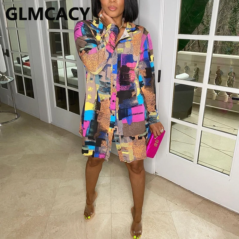 Women Printed Long Sleeve Button Design Casual Shirt Dress
Women Printed Long Sleeve Button Design Casual Shirt Dress