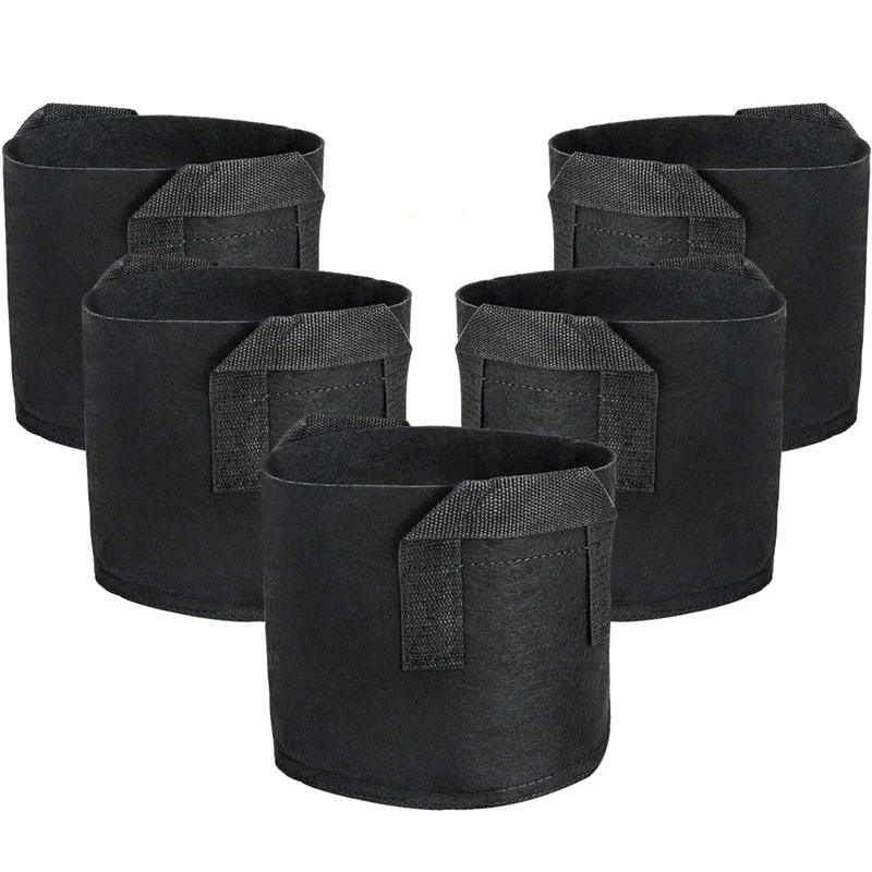 Fabric Pots Container, 5 Pack 3 Gallon Plant Grow Bags, Fabric Containers with Strap Handles for Potato, Flower, Home Gardening
Fabric Pots Container, 5 Pack 3 Gallon Plant Grow Bags, Fabric Containers with Strap Handles for Potato, Flower, Home Gardening