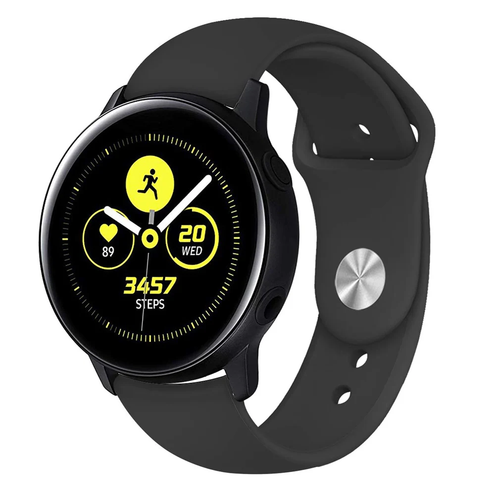 Силиконовый ремешок 20 мм для смарт часов Garmin Vivoactive 3 Vivomove HR на запястье Samsung Galaxy Watch