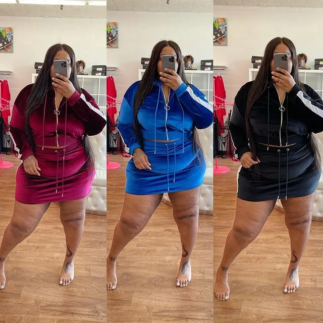 Velvet Two 2 Piece Skirts Outfit Casual Long Sleeve Crop Top And Mini Skirt Suit Solid Tight Sexy Slim Fashion Women Set
Velvet Two 2 Piece Skirts Outfit Casual Long Sleeve Crop Top And Mini Skirt Suit Solid Tight Sexy Slim Fashion Women Set