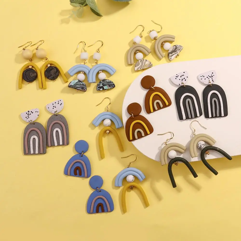 AENSOA Handmade Geometric Polymer Clay Dangle Drop Earrings for Women Trendy Statement Pendant Earrings Party Jewelry Gifts
AENSOA Handmade Geometric Polymer Clay Dangle Drop Earrings for Women Trendy Statement Pendant Earrings Party Jewelry Gifts