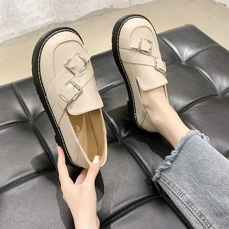 Womens Derby Shoes British Style Loafers With Fur Slip-on Round Toe Casual Female Sneakers All-Match Flats Leather Preppy Slip
Womens Derby Shoes British Style Loafers With Fur Slip-on Round Toe Casual Female Sneakers All-Match Flats Leather Preppy Slip