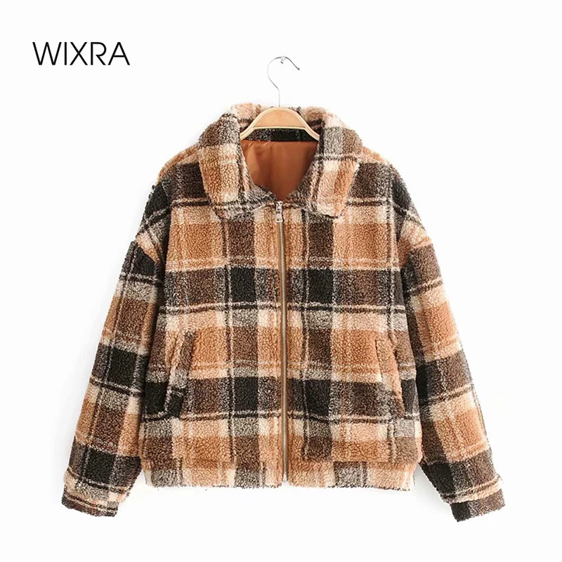 Wixra Womens Casual Plaid Coat Ladies Zipper Outwear Fleece Jacket Lamb Wool Street Style Overcoat Autumn Winter
Wixra Womens Casual Plaid Coat Ladies Zipper Outwear Fleece Jacket Lamb Wool Street Style Overcoat Autumn Winter