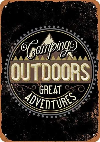 Camping Outdoors Great Adventures Metal Tin Sign 12 X 8 Inches Retro Vintage Decor
Camping Outdoors Great Adventures Metal Tin Sign 12 X 8 Inches Retro Vintage Decor