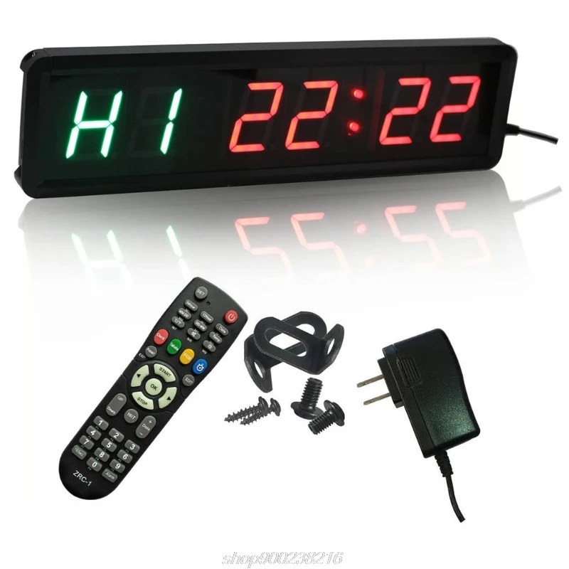 1.8 Inch 6-digit Gym Timer Stopwatch with Remote for Gym Fitness Training Ideal Interval Timer Clock Red Green A22 21 Dropship
1.8 Inch 6-digit Gym Timer Stopwatch with Remote for Gym Fitness Training Ideal Interval Timer Clock Red Green A22 21 Dropship