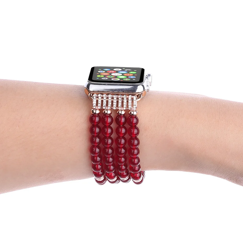 Pearl Stretch Women Strap for Apple Watch Band 44mm 42mm 38mm 40mm Replacement Bracelet Iwatch Series SE 6 5 4 3 2 1 accessories
Pearl Stretch Women Strap for Apple Watch Band 44mm 42mm 38mm 40mm Replacement Bracelet Iwatch Series SE 6 5 4 3 2 1 accessories