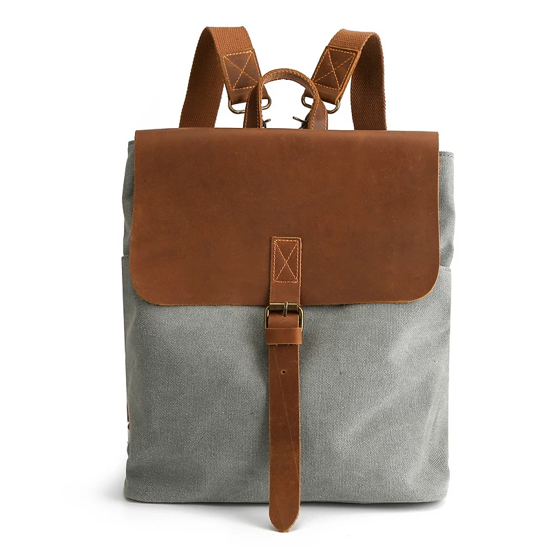 Bokinslon Large Capacity Canvas Backpack Fashion Female 2020 Retro Casual Mens Bag | Багаж и сумки