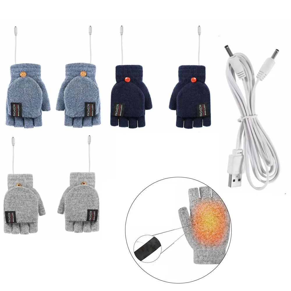 1pair Men Plush Gloves Winter Electric Rechargeable Mitten Heated Gloves Full Half Finger Warmer USB Double-sided Heating Gloves
1pair Men Plush Gloves Winter Electric Rechargeable Mitten Heated Gloves Full Half Finger Warmer USB Double-sided Heating Gloves