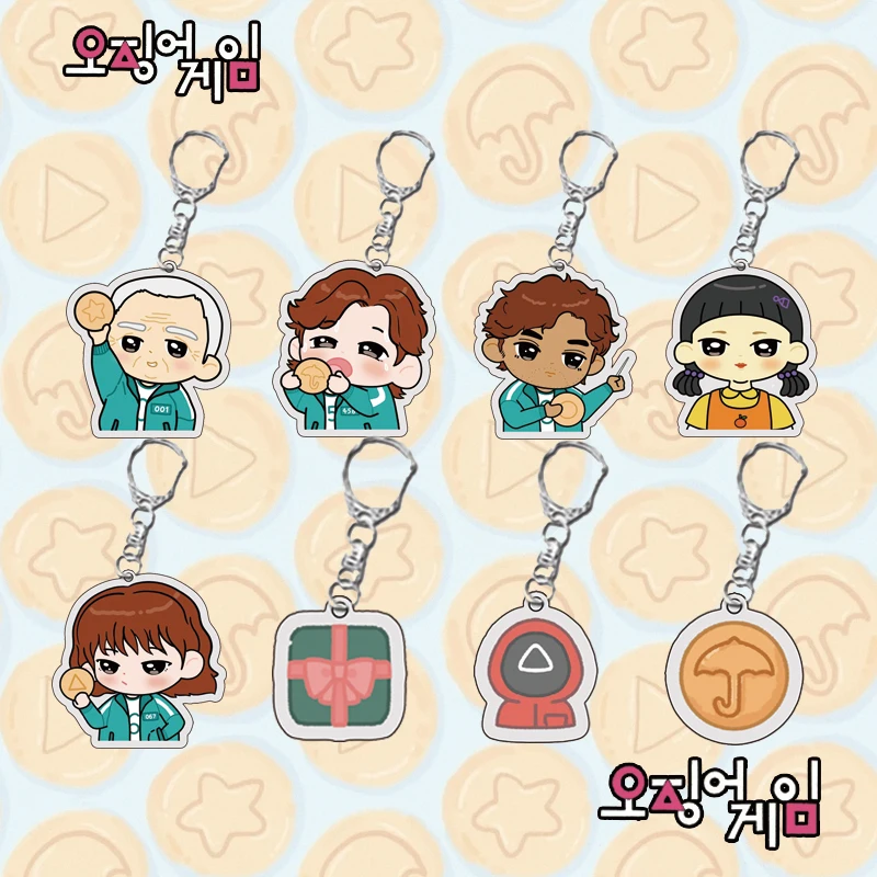 2021 Squid Game Acrylic Keychain Laser Keychain for Ladies Women Men Kids Key Chain Toys Gift
2021 Squid Game Acrylic Keychain Laser Keychain for Ladies Women Men Kids Key Chain Toys Gift