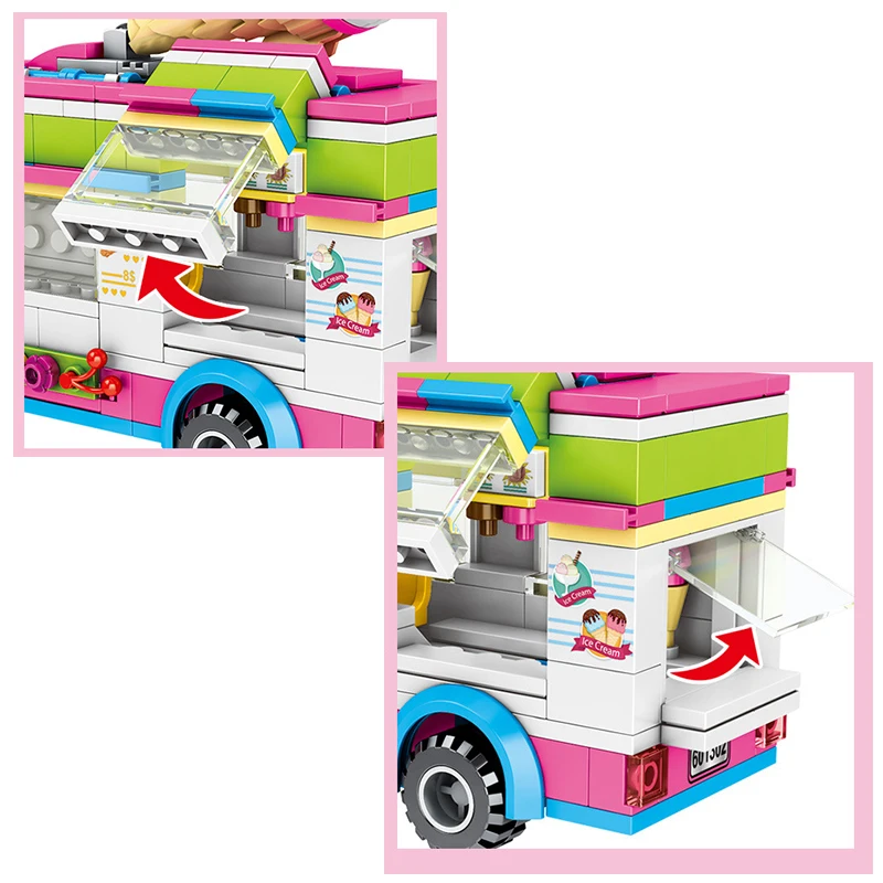 Creative City Street View Ice cream Van truck town Model Friends kits Building Block Amusement Ice Cream Car Toys for Children
Creative City Street View Ice cream Van truck town Model Friends kits Building Block Amusement Ice Cream Car Toys for Children