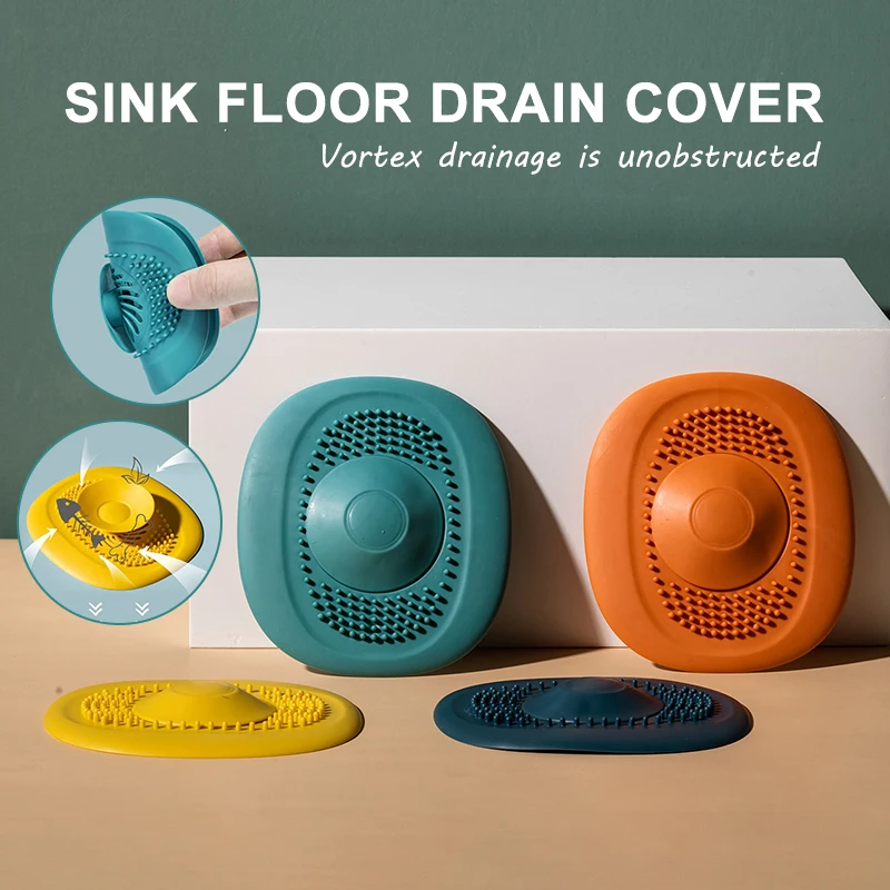 

Sink Strainer Silicone Anti-Clogging Leakproof Drain Stopper Kitchen Sink Hair Stopper Strainers Drain Plug BJStore